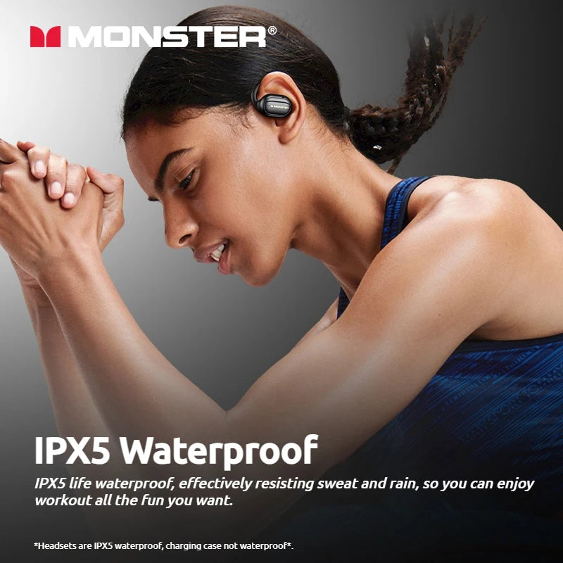 Monster Touch Pro100 Wireless Headphone Smart Touch Screen OWS Earphone Bluetooth 5.4 Support TF Card 30 Hours Long Battery Life